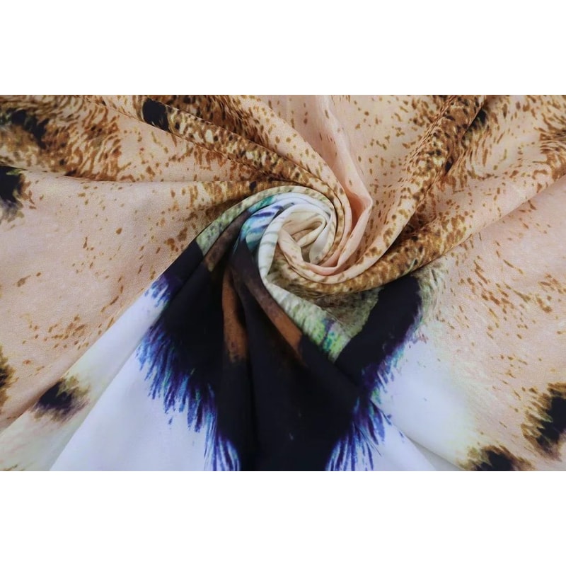 Tiger Print Long Kimono Beach Cover Up 9