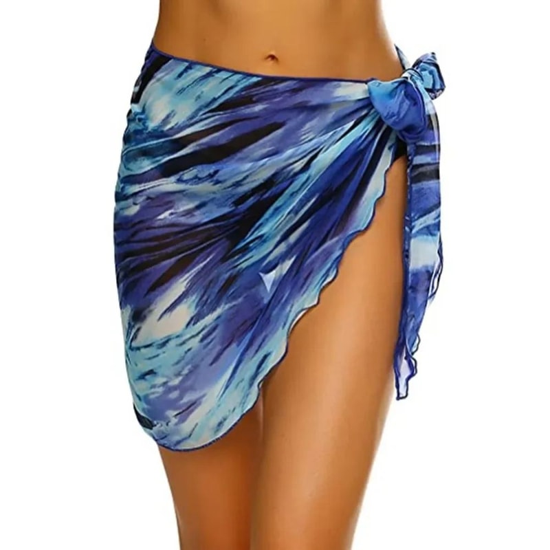 Sheer Short Sarong Beach Wrap Skirt 17