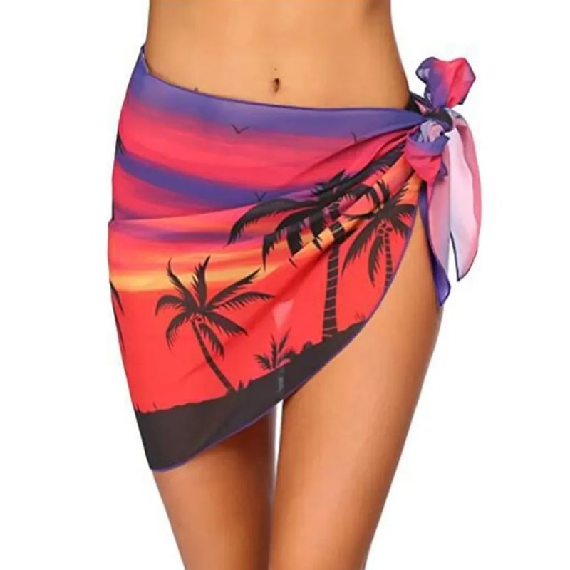 Sheer Short Sarong Beach Wrap Skirt 19