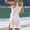 Knitted V Neck Hollow Beach Cover Up Dress 1