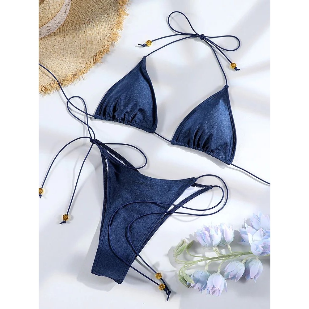 Triangle Micro Thong Bikini Set 7