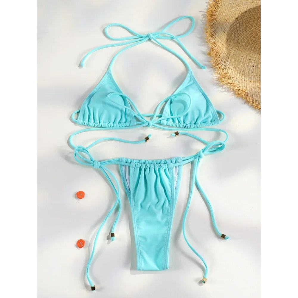 Triangle Micro Thong Bikini Set 14
