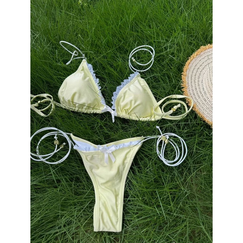 Triangle Micro Thong Bikini Set 17
