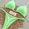 Printed Halter Lace Up Thong Bikini Set 17