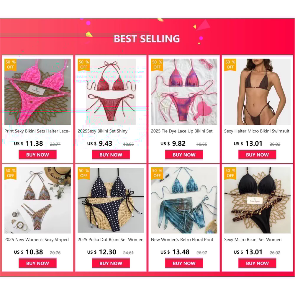 Printed Halter Lace Up Thong Bikini Set 1