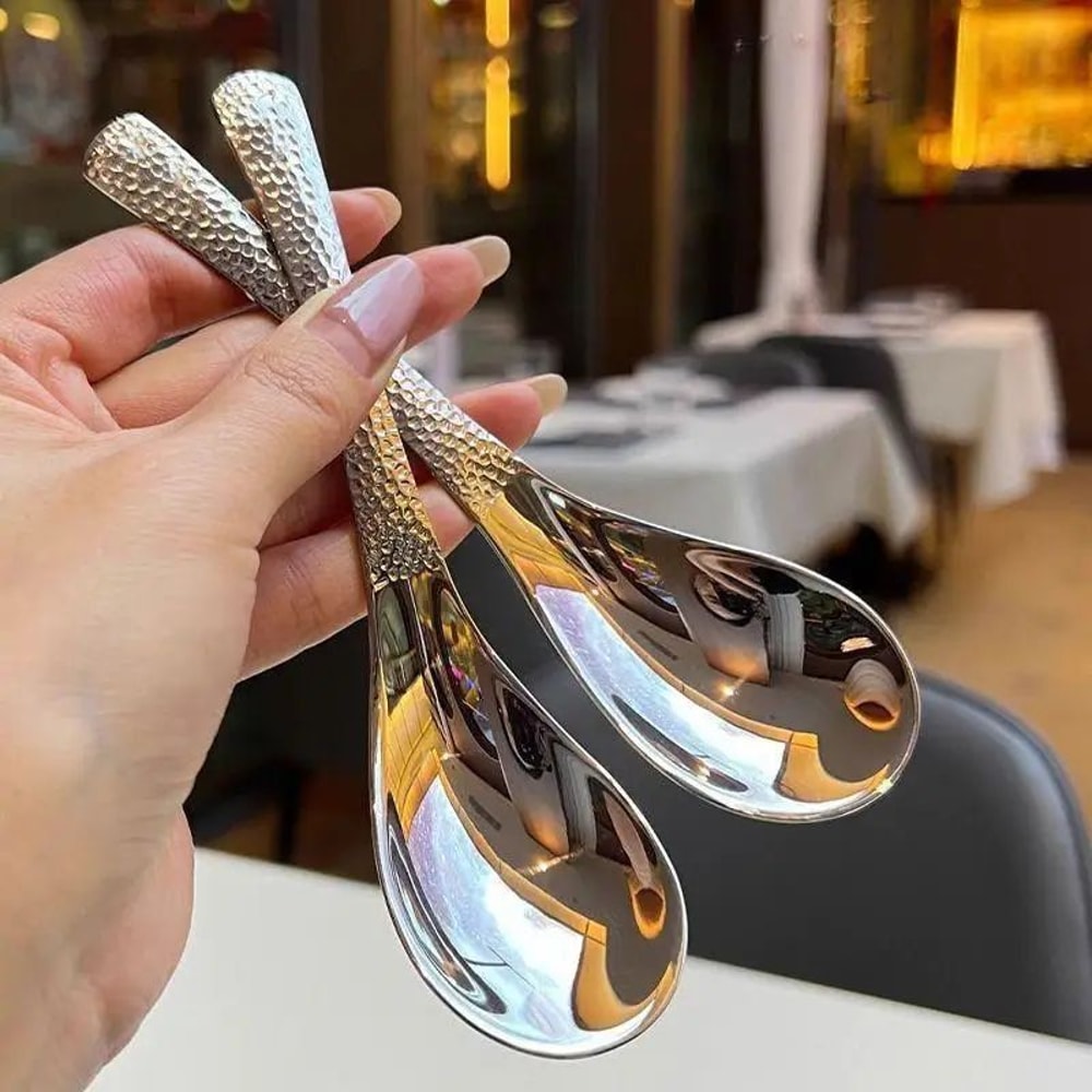 Retro Stainless Steel Rice Scoop Spoon 5