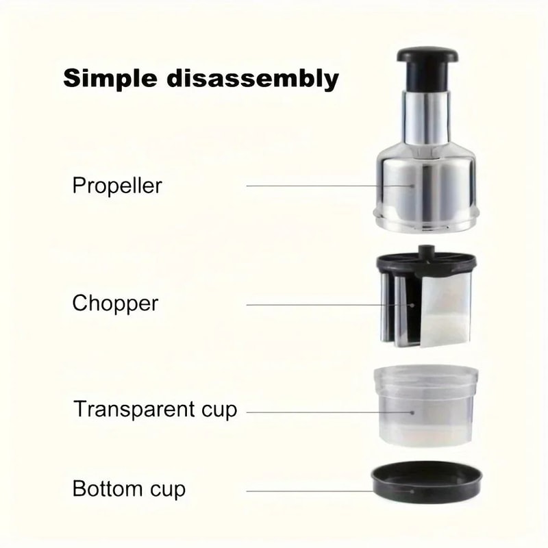 304 Stainless Steel Manual Garlic Press Chopper 7