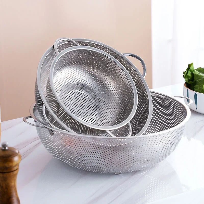 Stainless Steel Drain Basket Colander With Handle 2