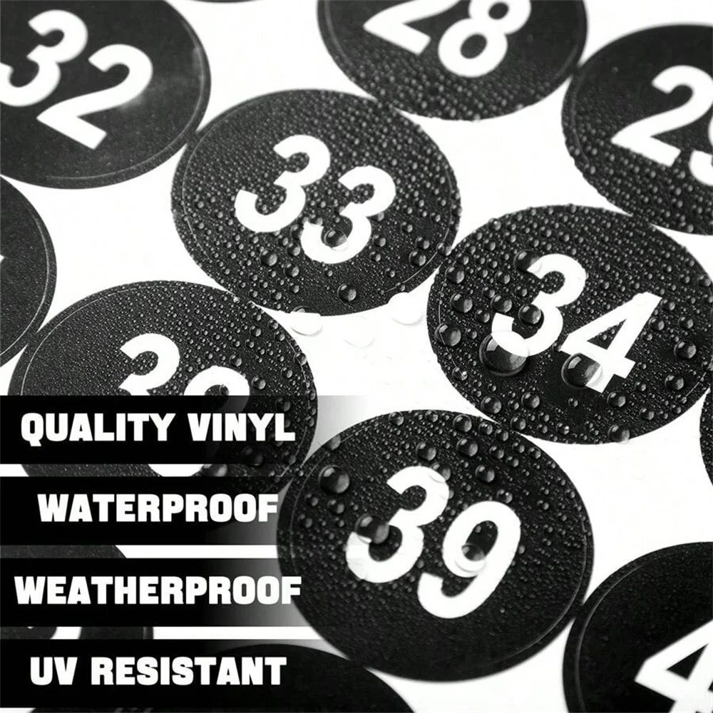Waterproof Consecutive Number Stickers 1 To 50 1