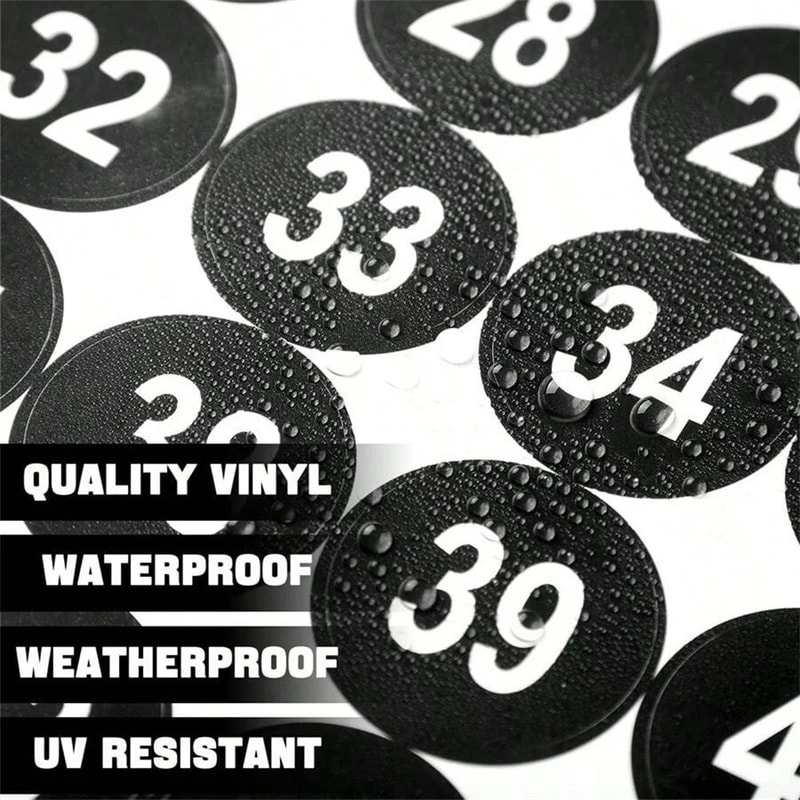 Waterproof Consecutive Number Stickers 1 To 50 1