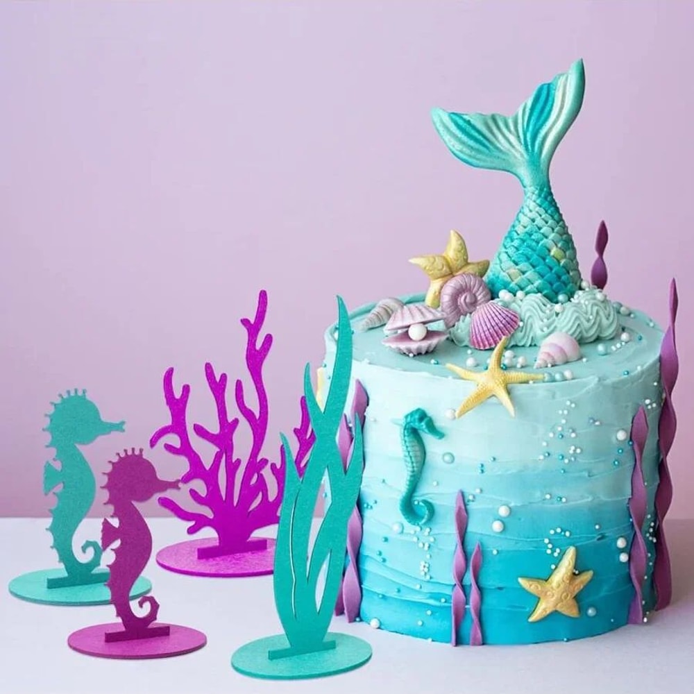 12 Piece Mermaid Birthday Table Centerpieces 4