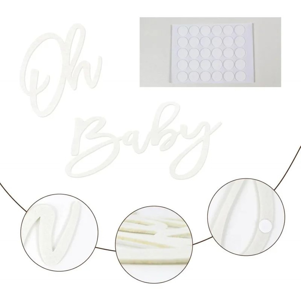 Felt Oh Baby Party Banner Sign 3