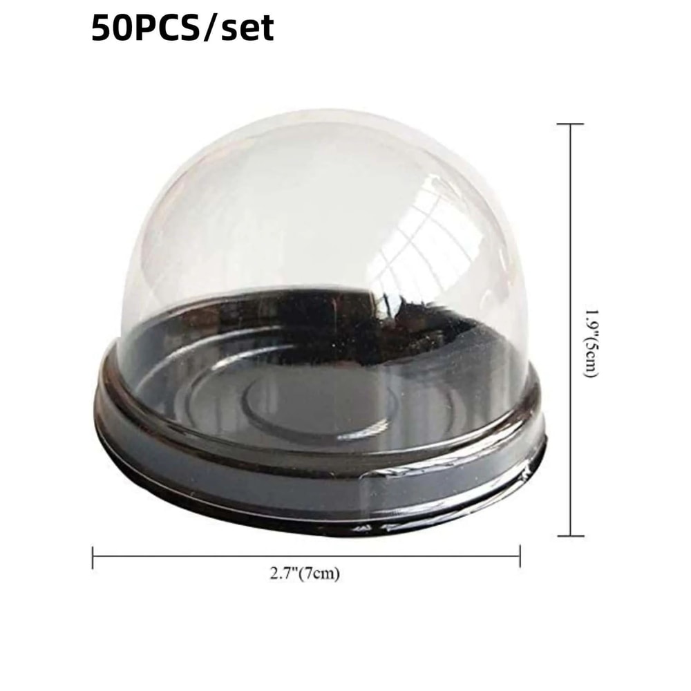 50pcs Plastic Cake Boxes For Party Supplies 7