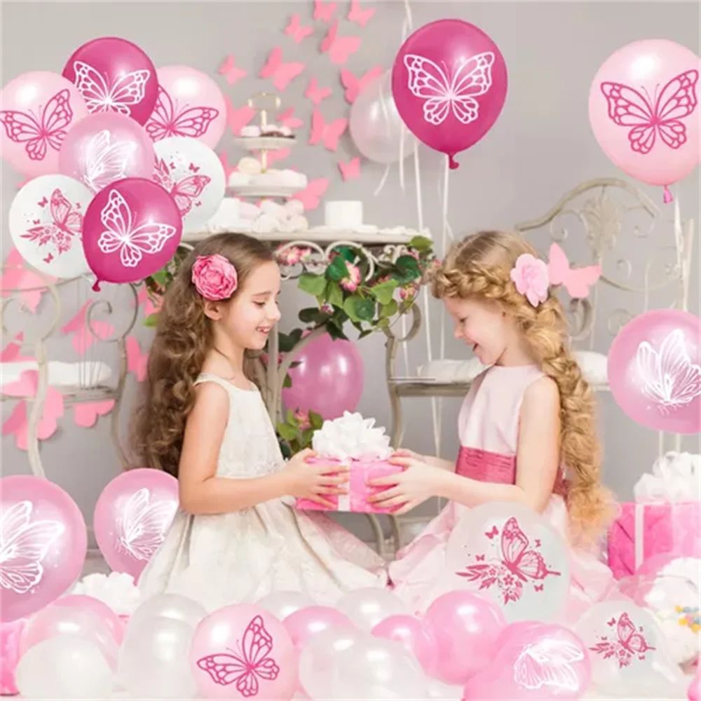 Butterfly Theme 12 Inch Latex Balloon Set 1