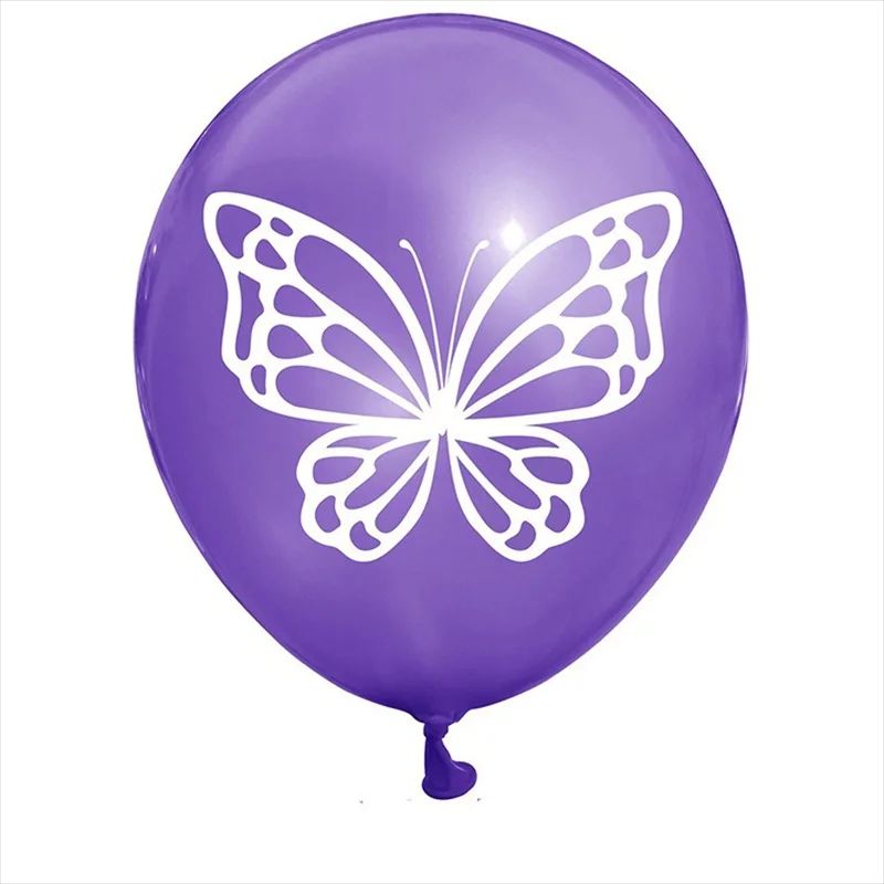Butterfly Theme 12 Inch Latex Balloon Set 8