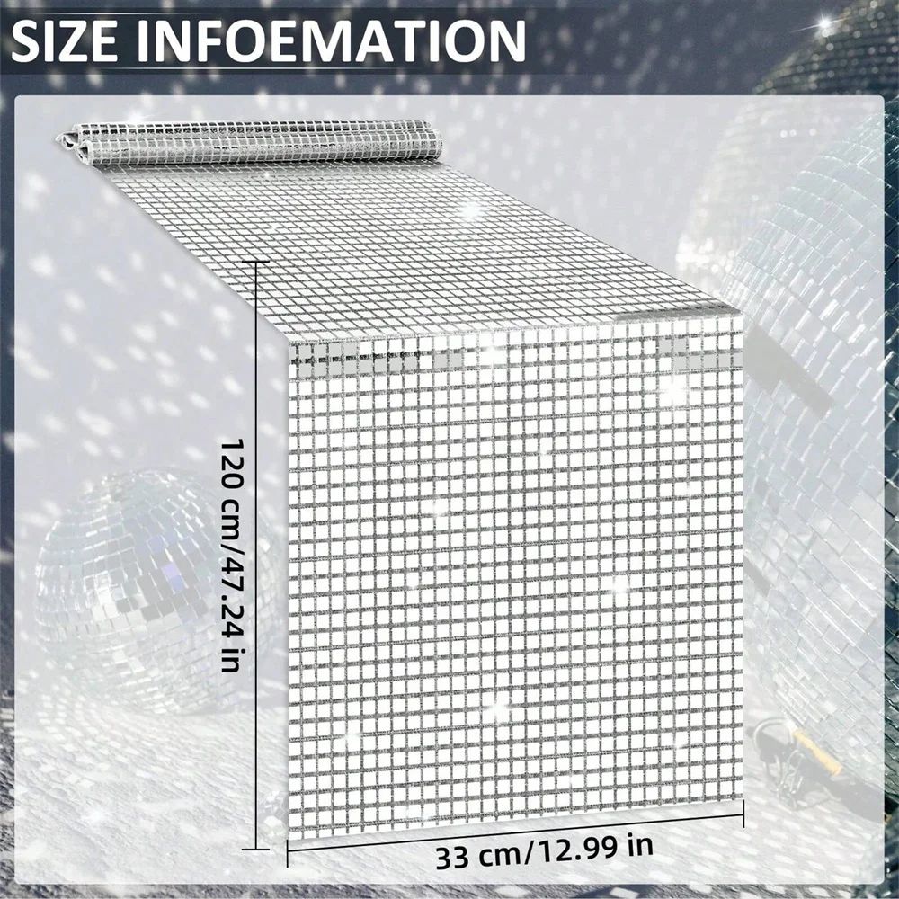 Glitter Sequin Disco Table Runner 3