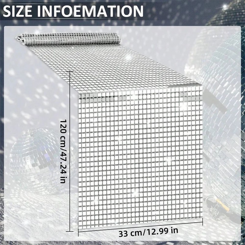 Glitter Sequin Disco Table Runner 3