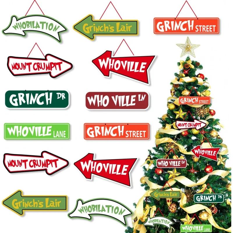 16pcs Whoville Christmas Tree Ornaments 0
