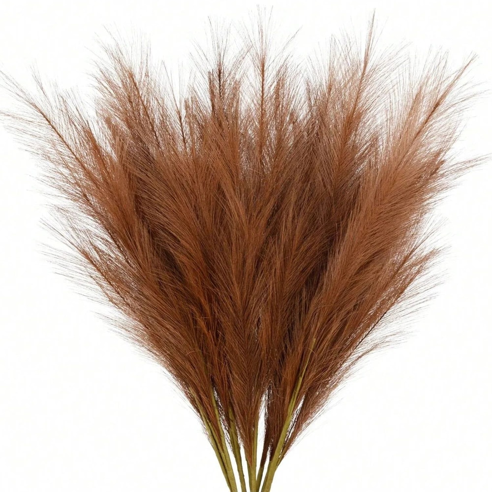 Tall Orange Artificial Pampas Grass Decoration 14