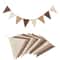 12FT Rustic Brown Burlap Pennant Banner For Party Decor 0