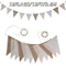 12FT Rustic Brown Burlap Pennant Banner For Party Decor 2