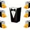 10pcs Tuxedo Design Popcorn Boxes For Wedding And Party 6