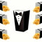 10pcs Tuxedo Design Popcorn Boxes For Wedding And Party 6