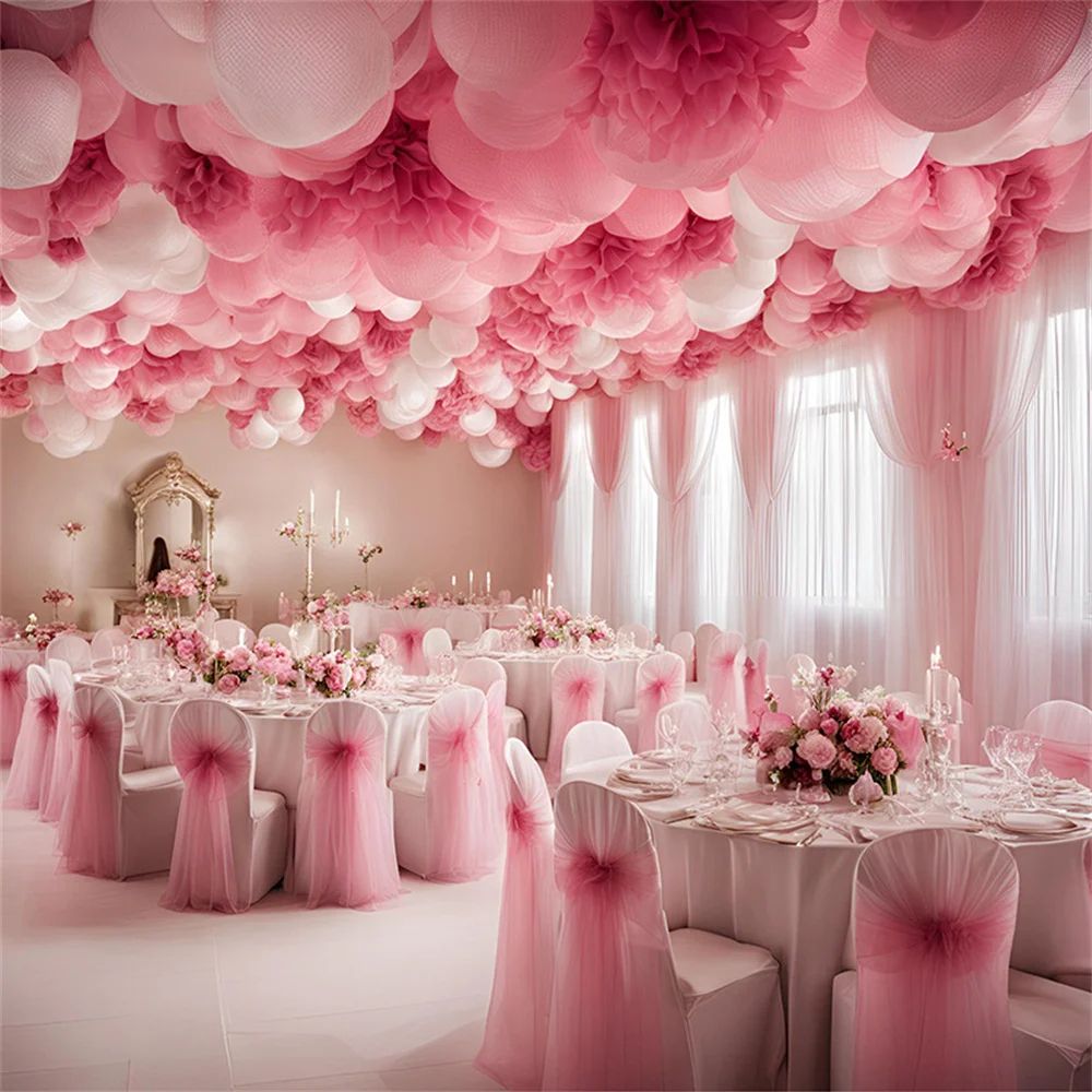 Sheer Wedding Tulle Backdrop Curtains For Party And Photo Decor 3