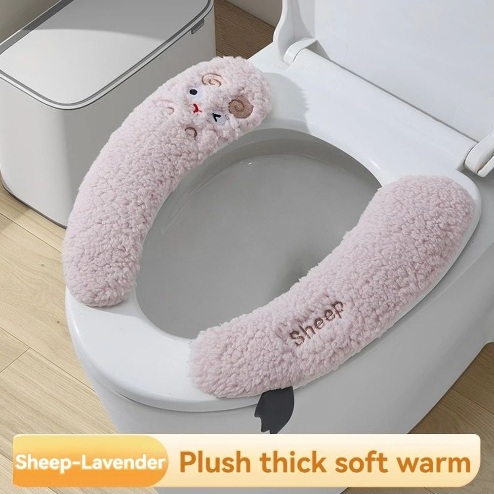 Universal Winter Warm Toilet Seat Cushion Cover 13
