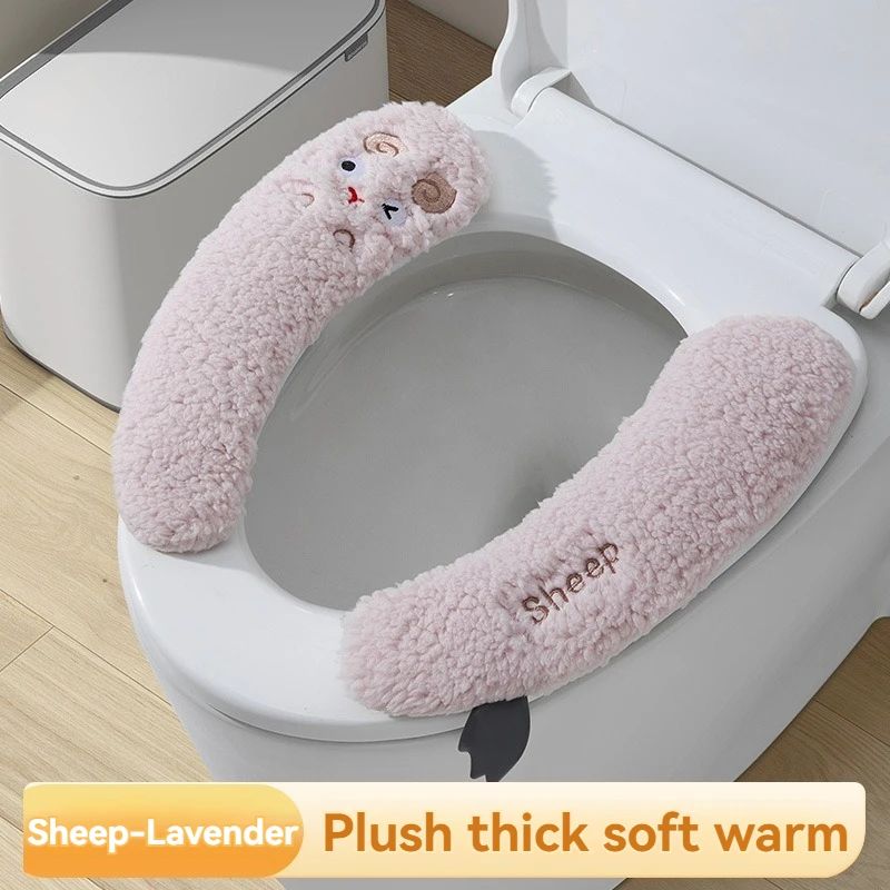 Universal Winter Warm Toilet Seat Cushion Cover 13