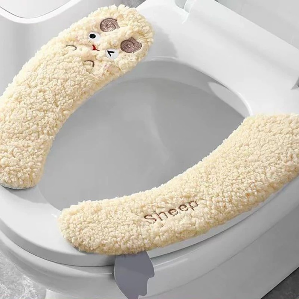 Universal Winter Warm Toilet Seat Cushion Cover 14
