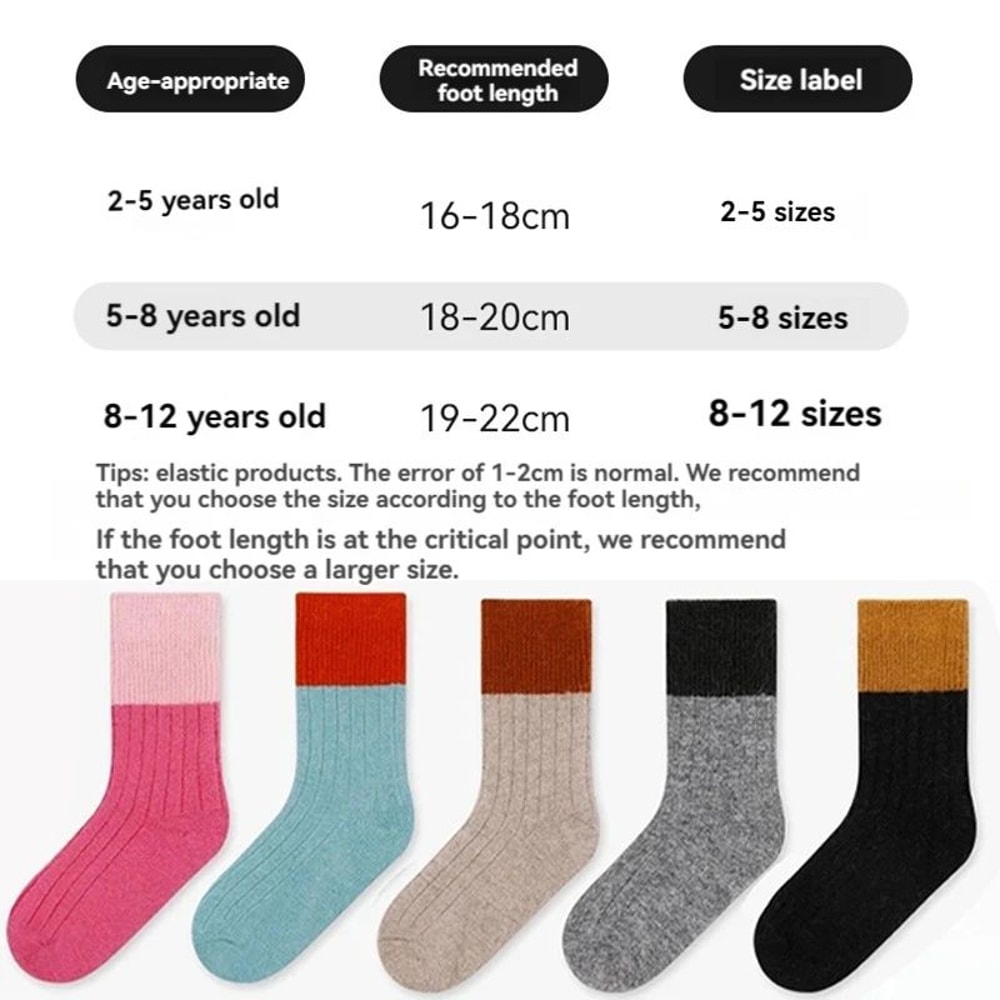 Warm Wool Winter Socks For Girls Ages 212 1