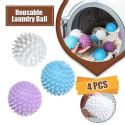 4-piece pvc reusable laundry dryer balls set