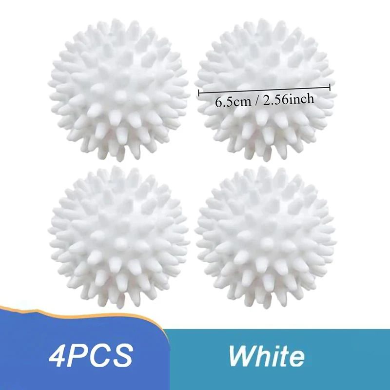 4Piece PVC Reusable Laundry Dryer Balls Set 6