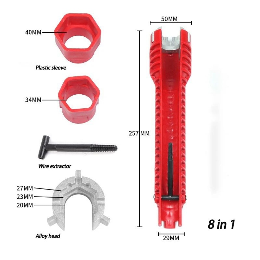 8in1 Multifunctional Sink And Faucet Wrench Plumbing Tool 11