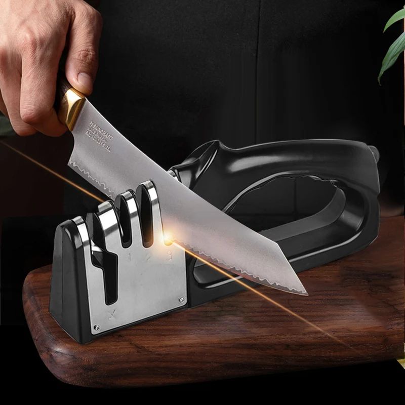 4Segment Portable Multifunctional Kitchen Knife Sharpener 0
