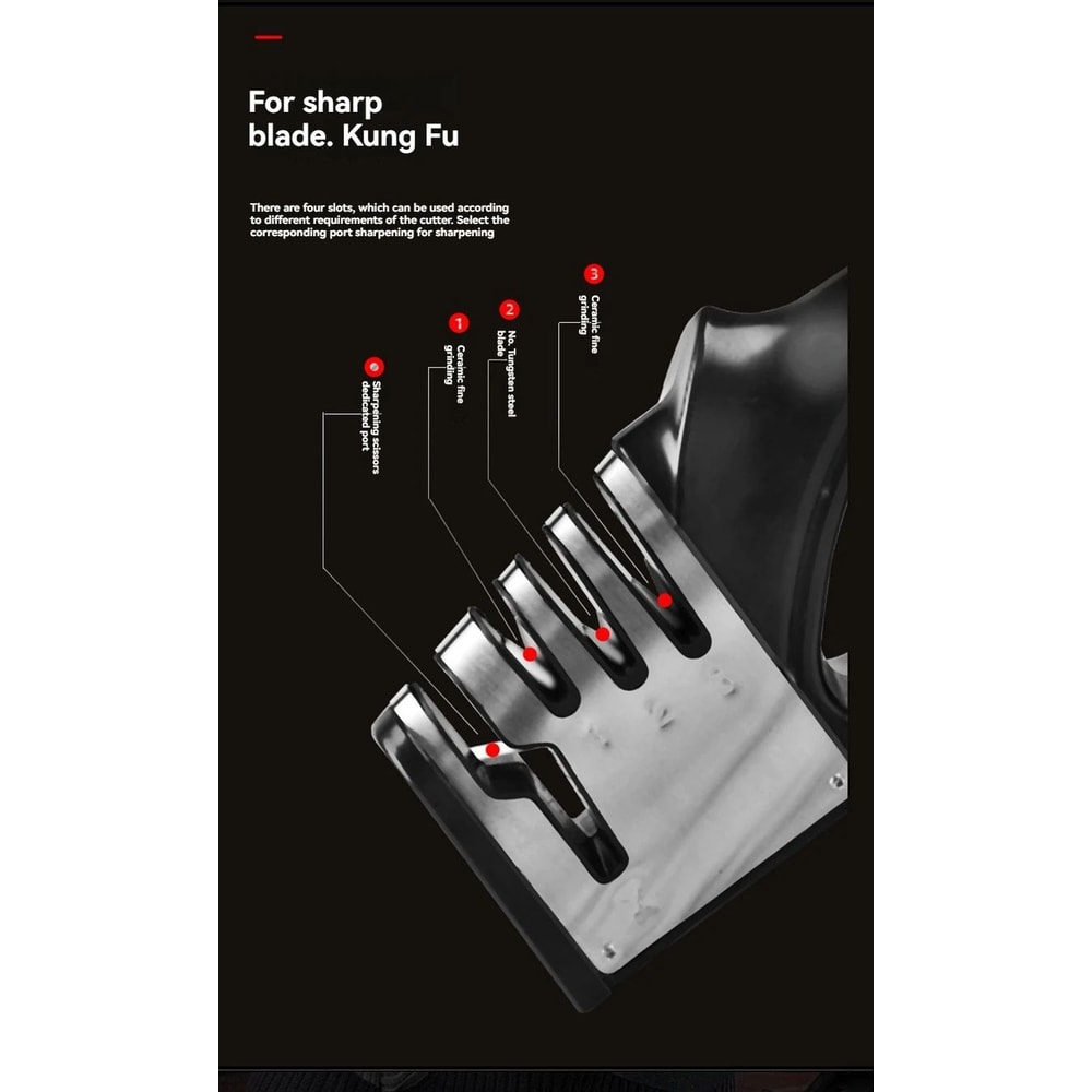 4Segment Portable Multifunctional Kitchen Knife Sharpener 10