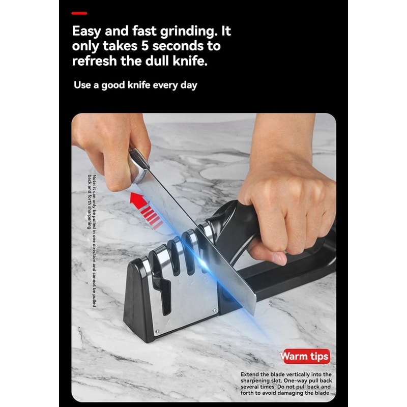 4Segment Portable Multifunctional Kitchen Knife Sharpener 11