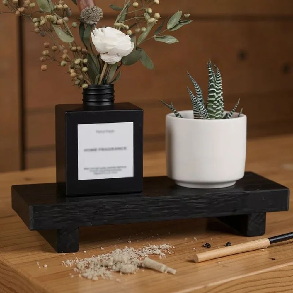 Fashion Wooden Bathroom Soap Tray And Decorative Base 2