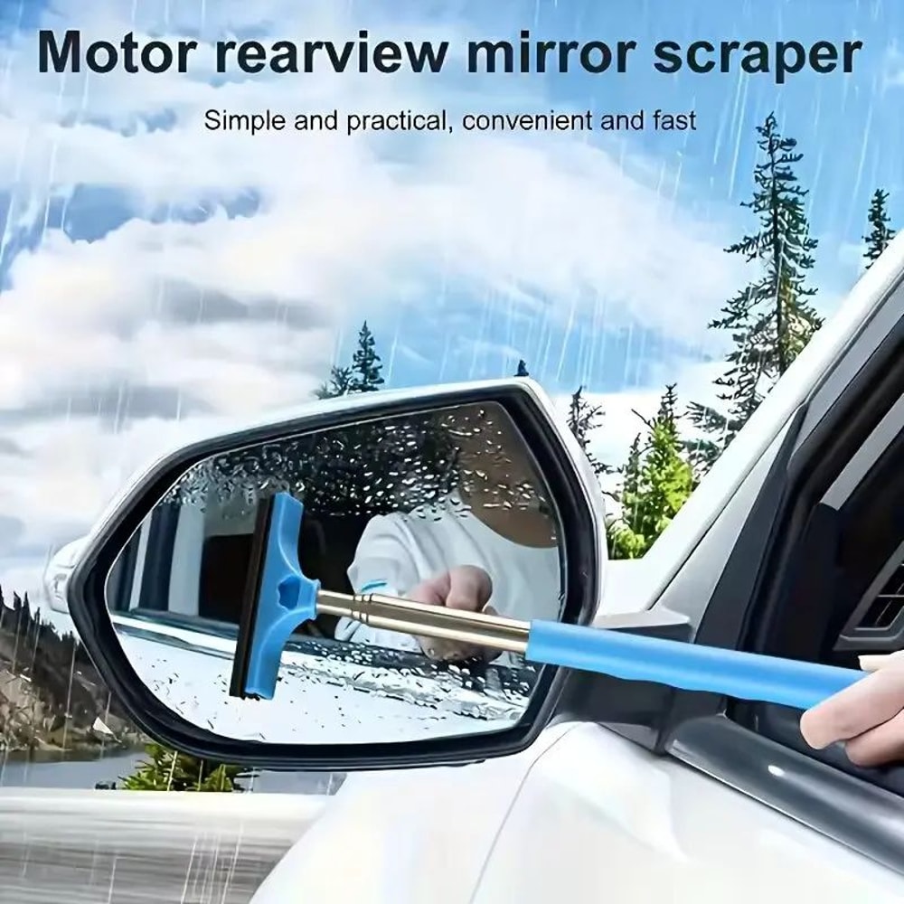 Portable Retractable Car Mirror And Windshield Wiper Cleaner Tool 1