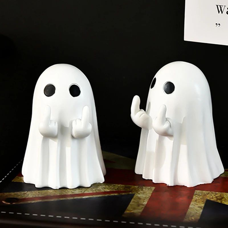 Cute White Ghost Festival Decoration Figurine 3