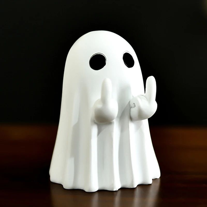 Cute White Ghost Festival Decoration Figurine 4