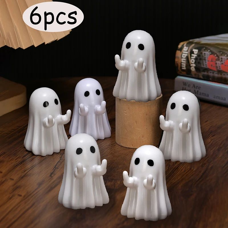 Cute White Ghost Festival Decoration Figurine 16