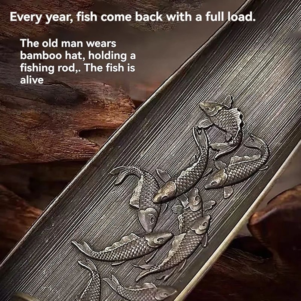 BoatShaped Creative Incense Burner With Fishing Old Man Design 4