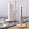 Solid Wood Folding Kitchen Tissue And Cling Film Holder Rack 7
