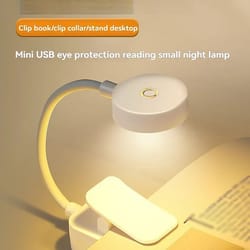 mini usb rechargeable clip-on led reading lamp