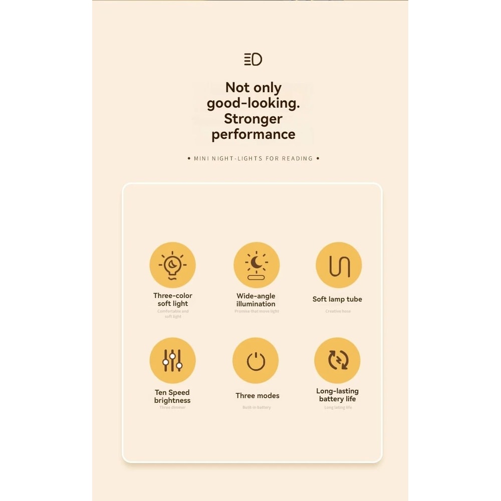 Mini USB Rechargeable ClipOn LED Reading Lamp 6