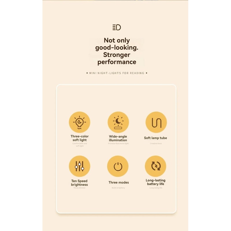 Mini USB Rechargeable ClipOn LED Reading Lamp 6