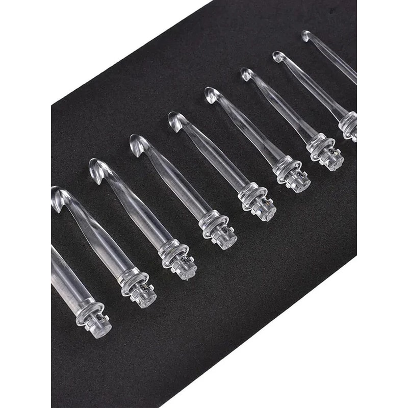 9 In 1 USB Rechargeable LED Crochet Hook Set 14