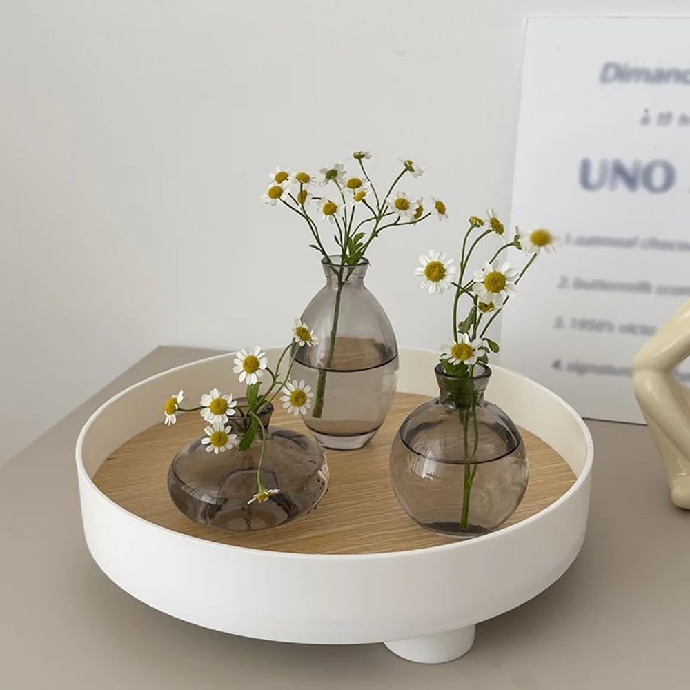 3 Piece Vintage Glass Vase Set For Plants 2